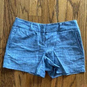 Loft outlet 4” chambray color shorts. Size 0